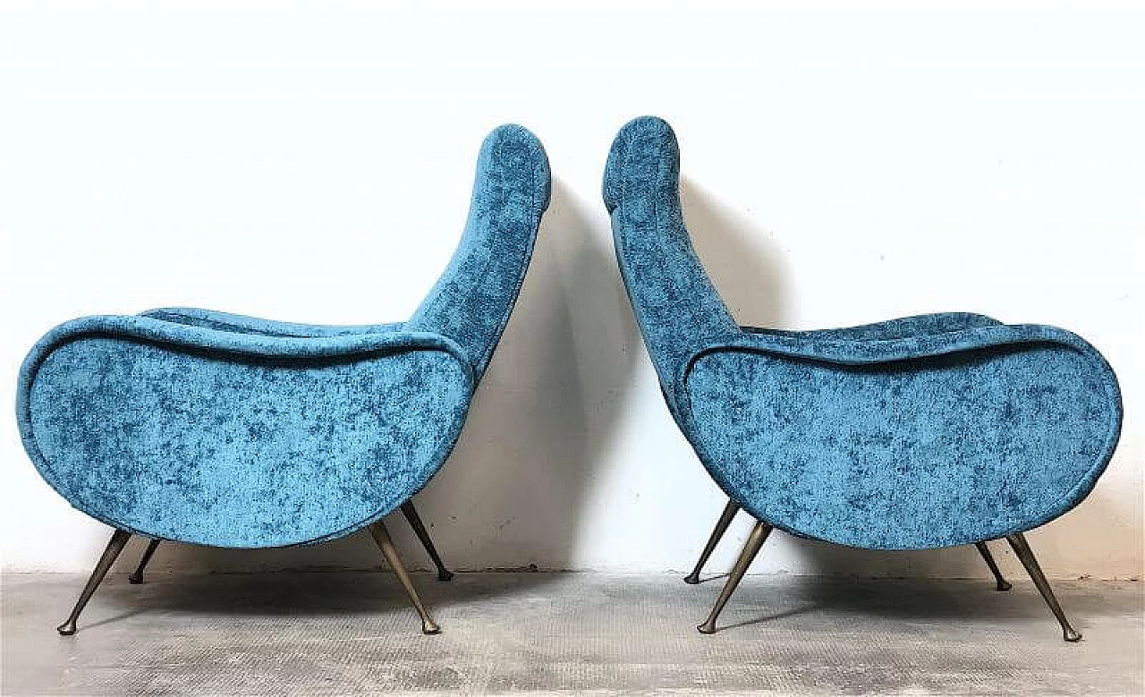 Pair of Lady armchairs attributed to Marco Zanuso, 1950s 8