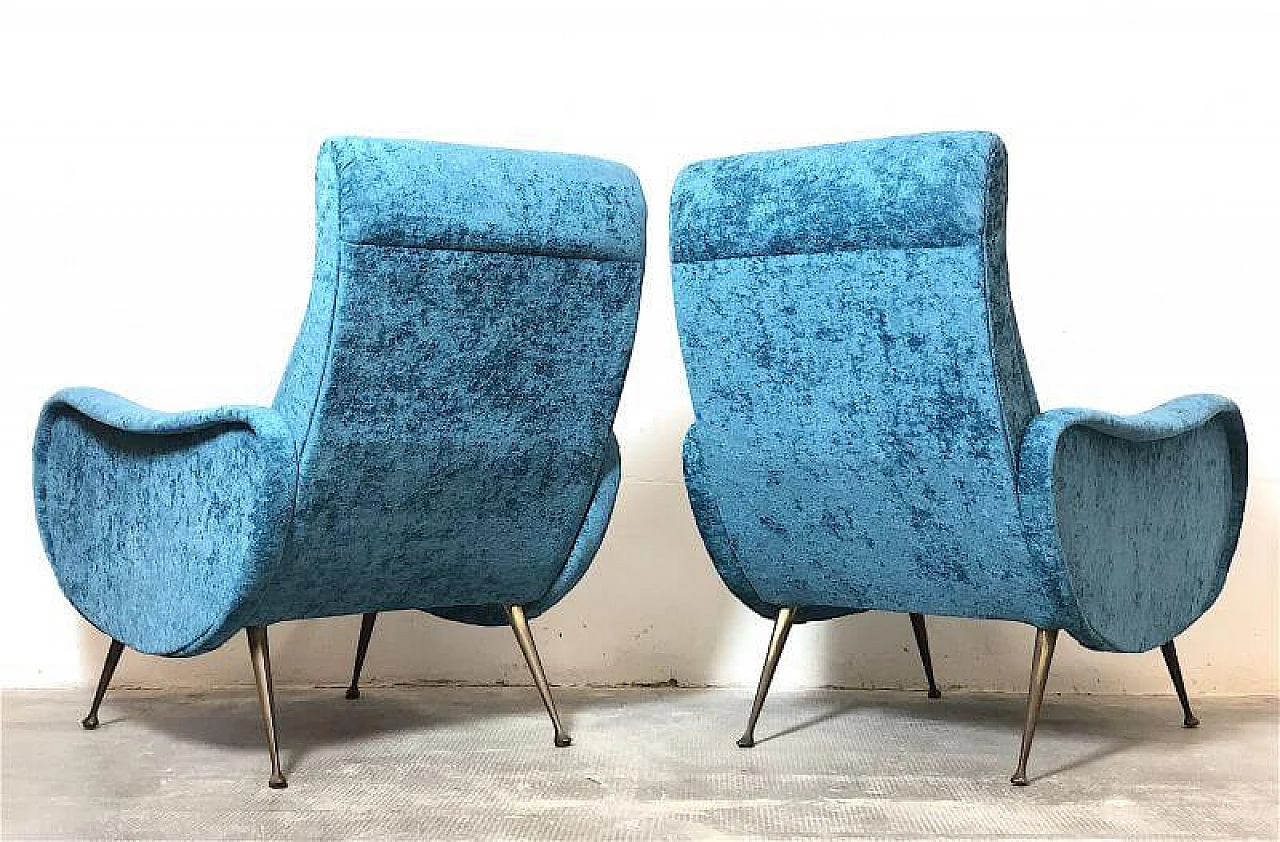 Pair of Lady armchairs attributed to Marco Zanuso, 1950s 9