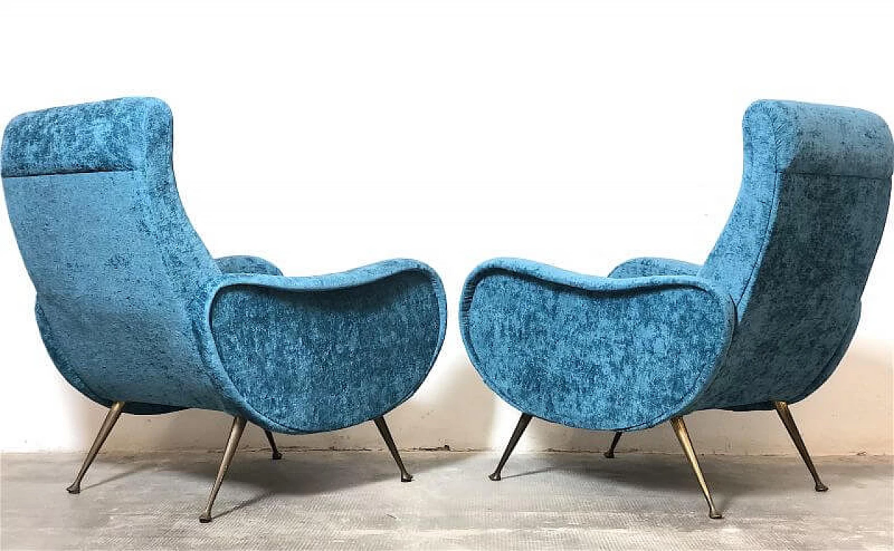 Pair of Lady armchairs attributed to Marco Zanuso, 1950s 11