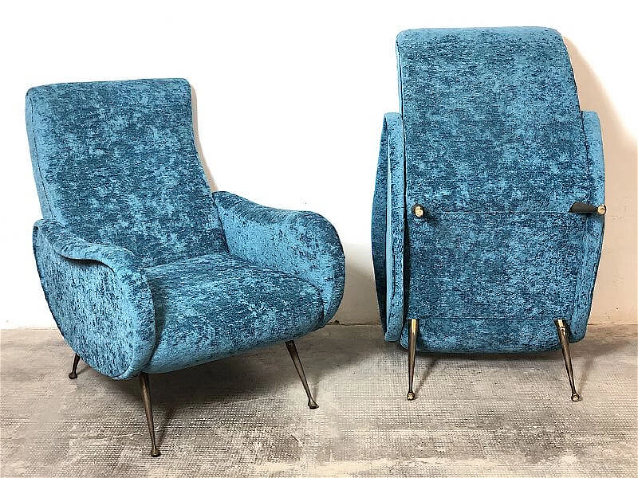 Pair of Lady armchairs attributed to Marco Zanuso, 1950s 14