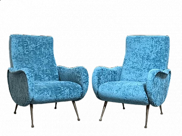 Pair of Lady armchairs attributed to Marco Zanuso, 1950s