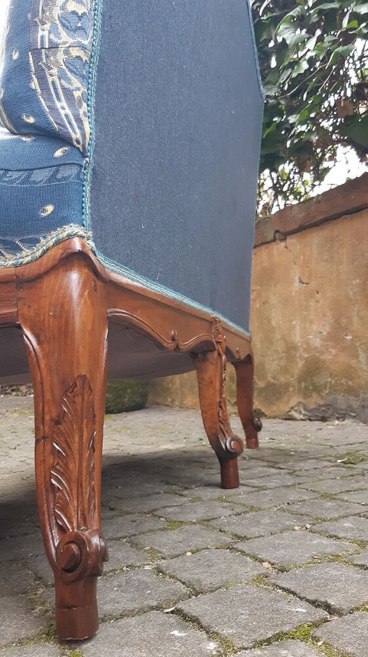 Divano veneto stile Luigi XV in noce, '800 2