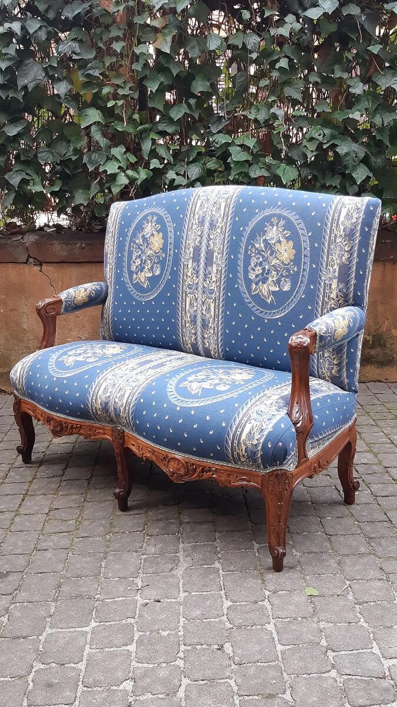 Divano veneto stile Luigi XV in noce, '800 6