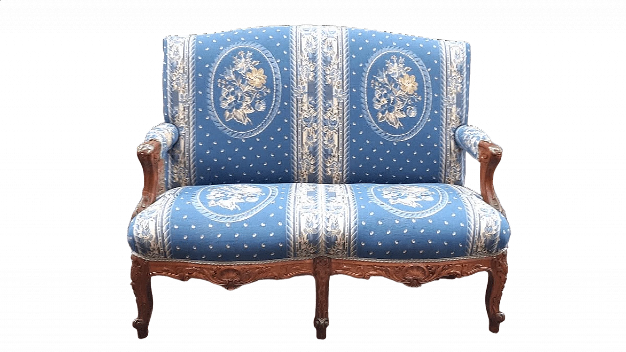 Venetian Louis XV style walnut sofa, 19th century 11