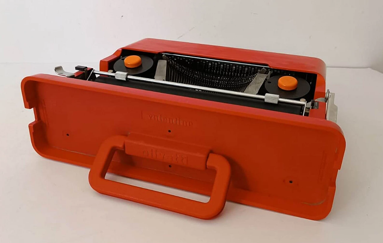 Valentine red typewriter by Ettore Sottsass for Olivetti, 1970s 7
