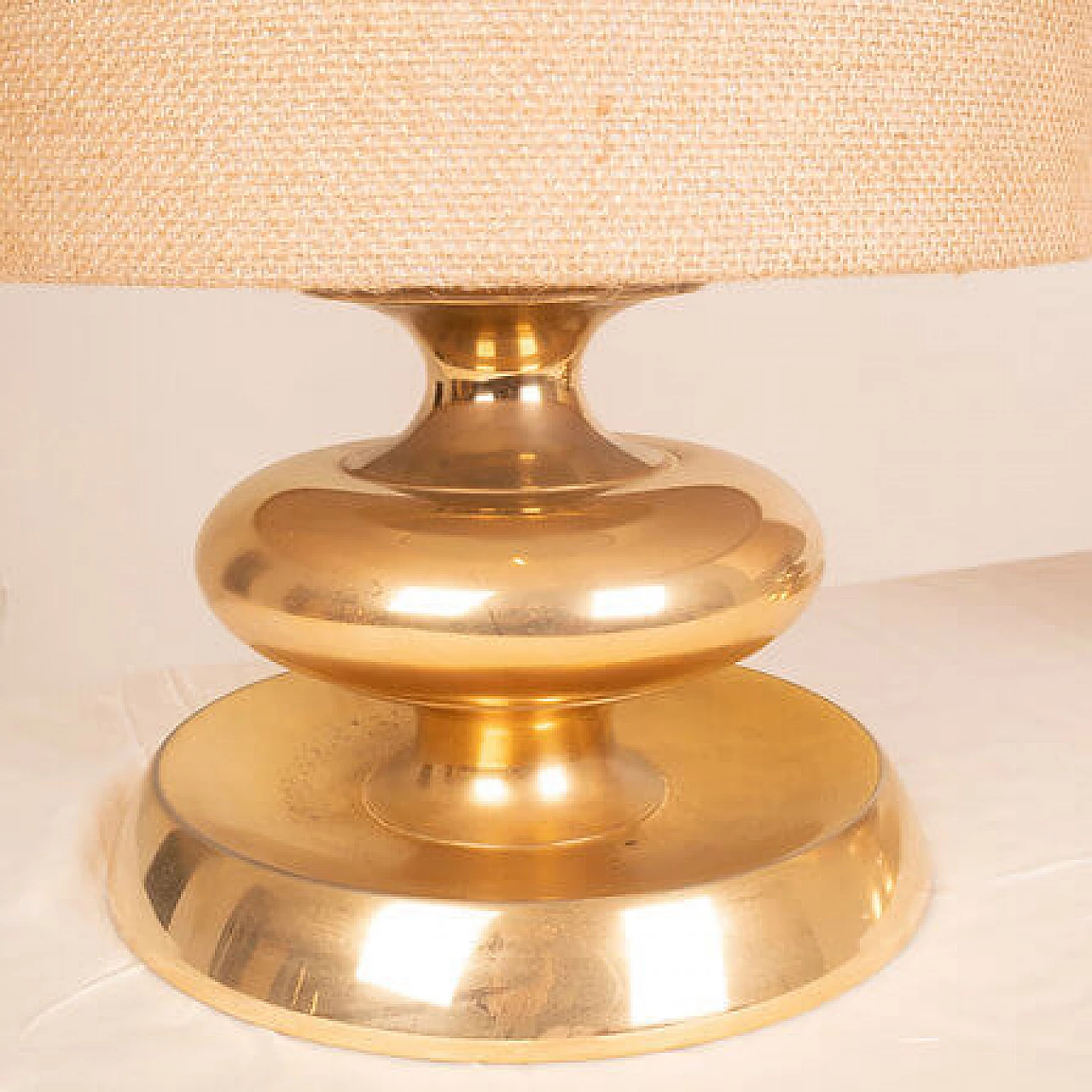 Pair of Gold24K Edition C-363 table lamps by Luci, 1970s 2