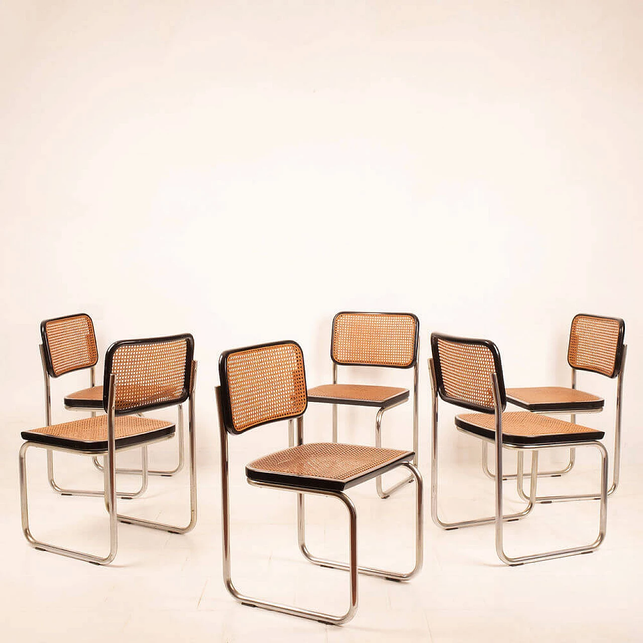 6 Bauhaus chairs by Giuseppe Terragni for Columbus, 1950s 7