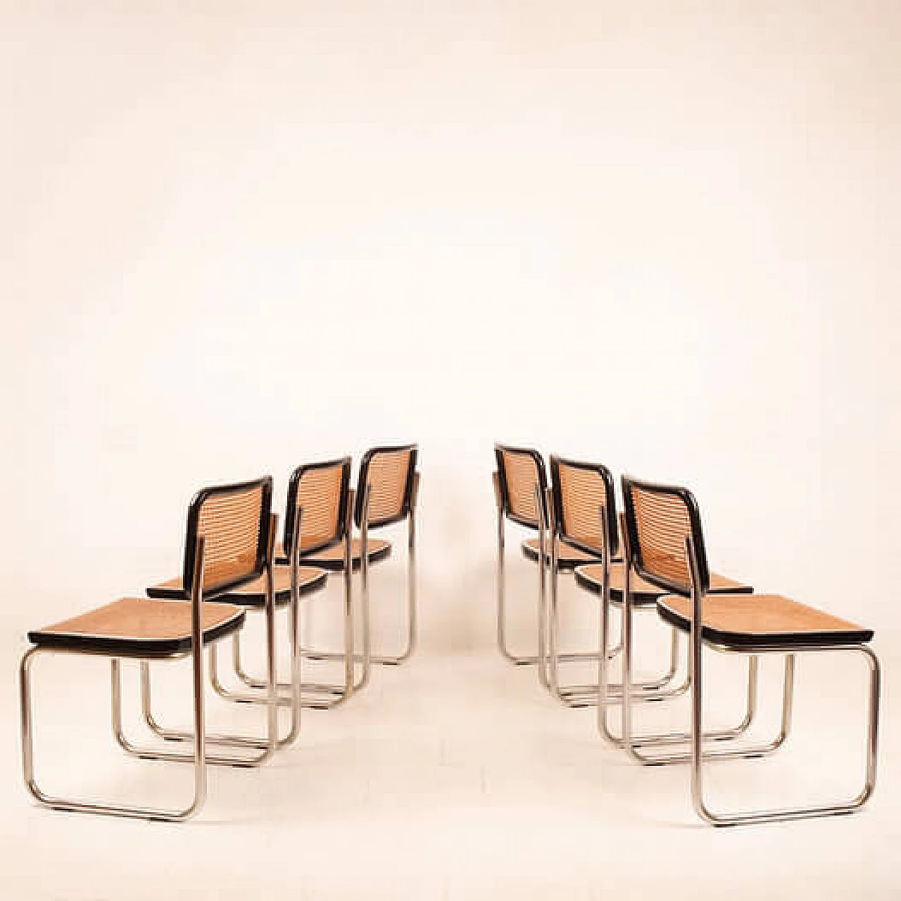 6 Bauhaus chairs by Giuseppe Terragni for Columbus, 1950s 9