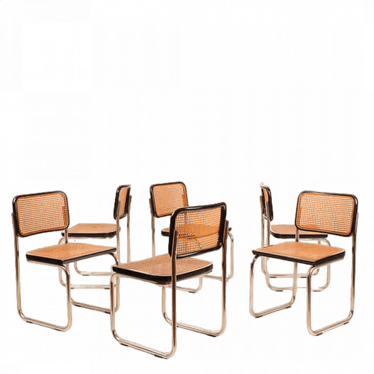 6 Bauhaus chairs by Giuseppe Terragni for Columbus, 1950s 11