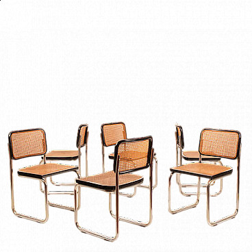 6 Bauhaus chairs by Giuseppe Terragni for Columbus, 1950s