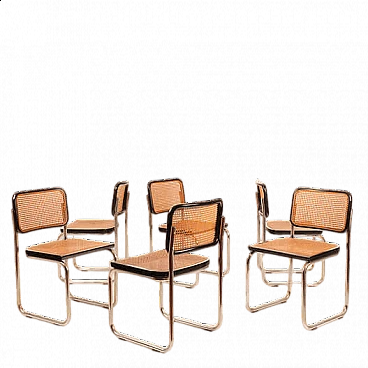 6 Bauhaus chairs by Giuseppe Terragni for Columbus, 1950s