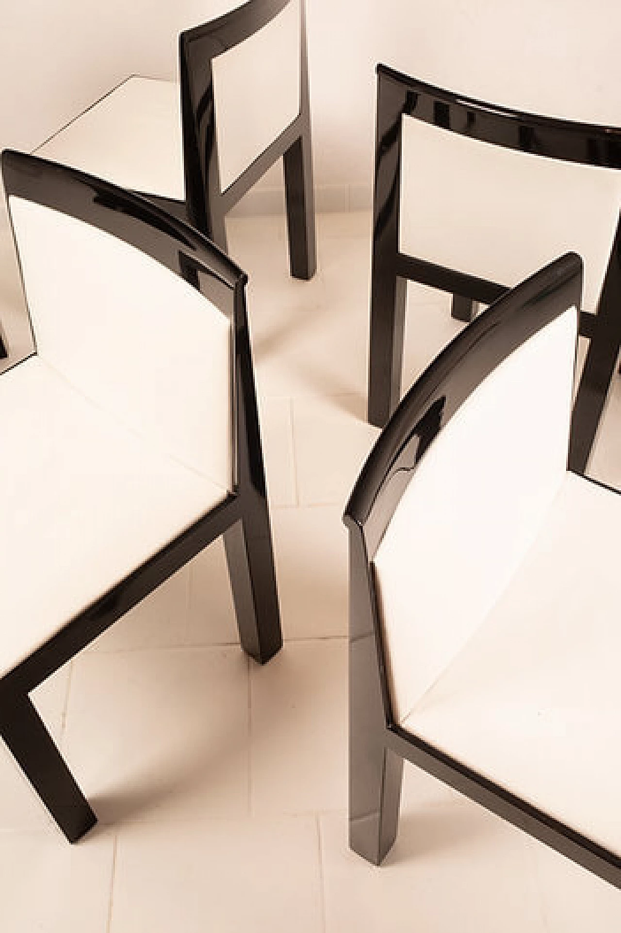 6 Theatre chairs by Aldo Rossi and Luca Meda for Molteni, 1980s 1