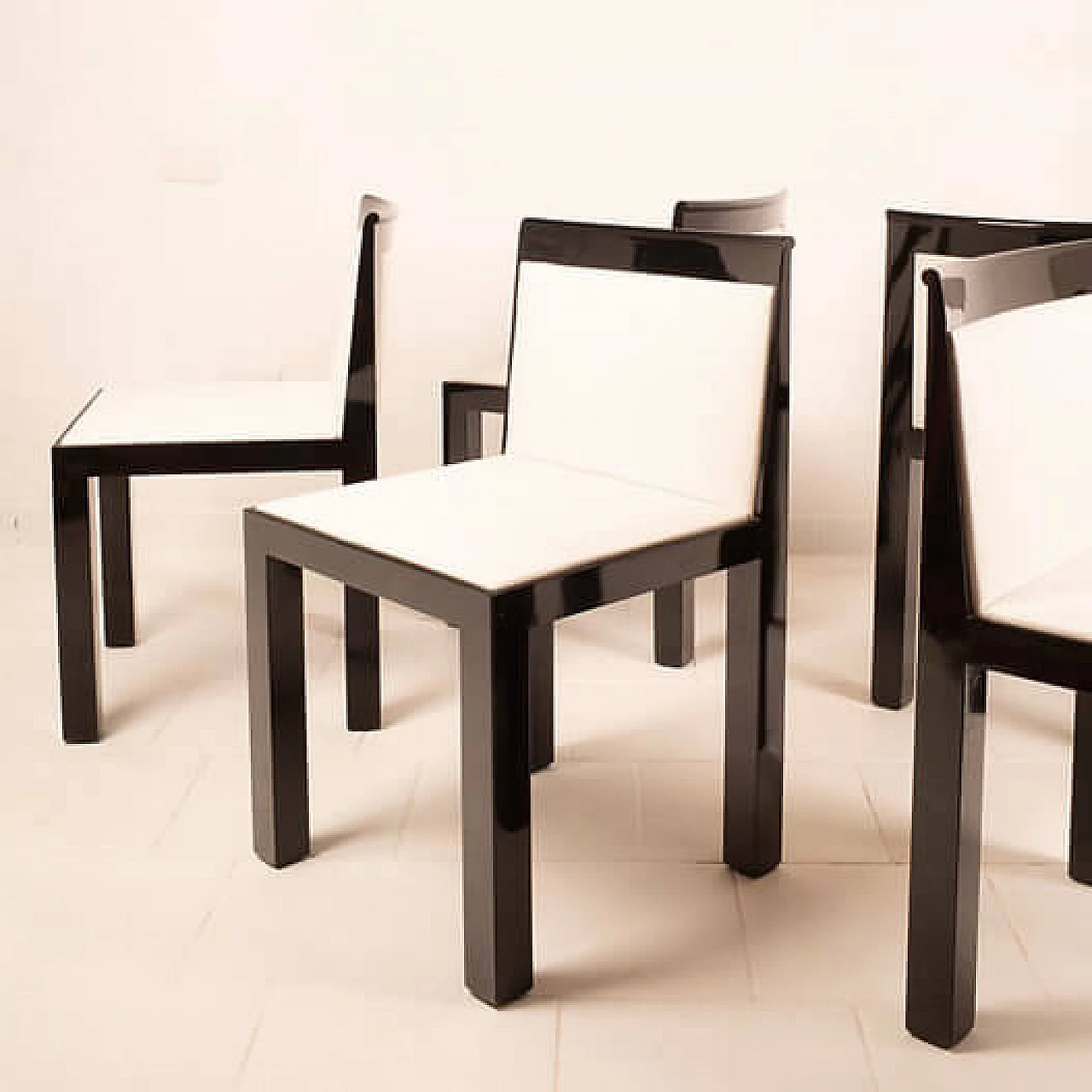 6 Theatre chairs by Aldo Rossi and Luca Meda for Molteni, 1980s 2