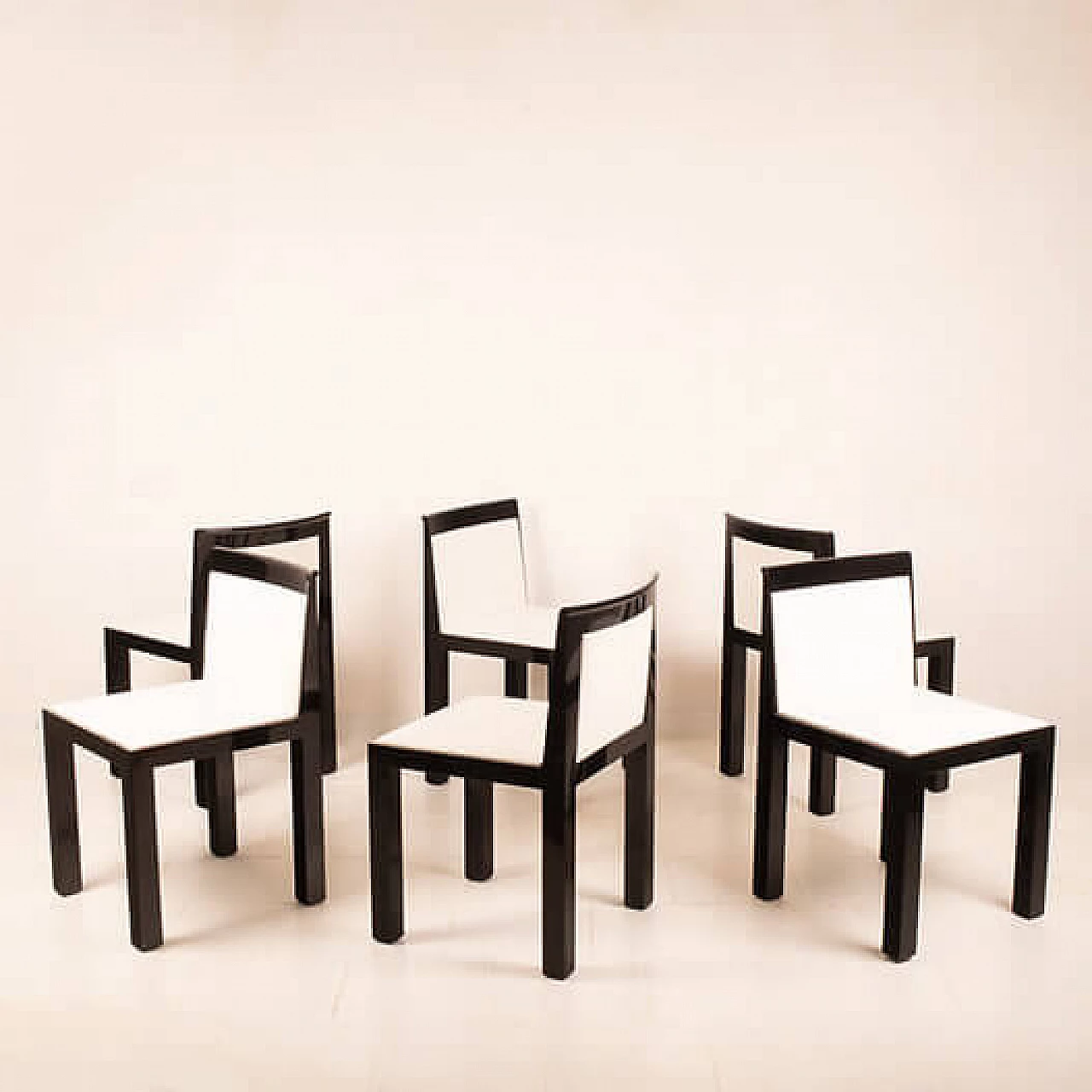 6 Theatre chairs by Aldo Rossi and Luca Meda for Molteni, 1980s 5