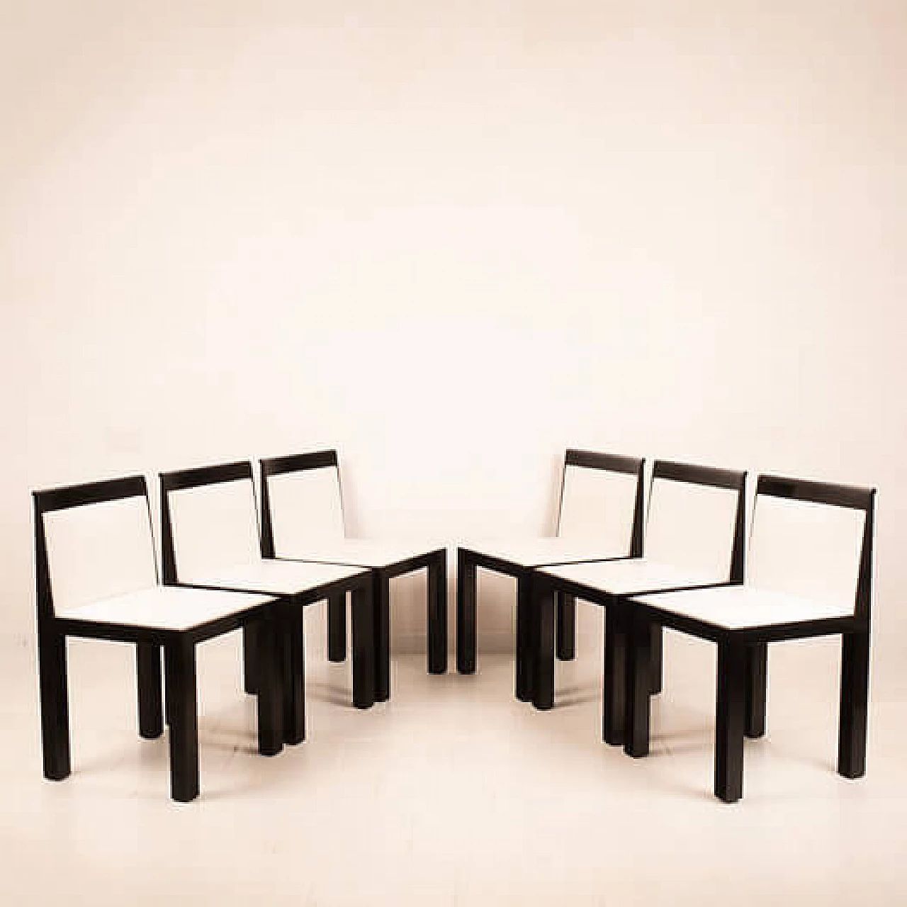 6 Theatre chairs by Aldo Rossi and Luca Meda for Molteni, 1980s 6