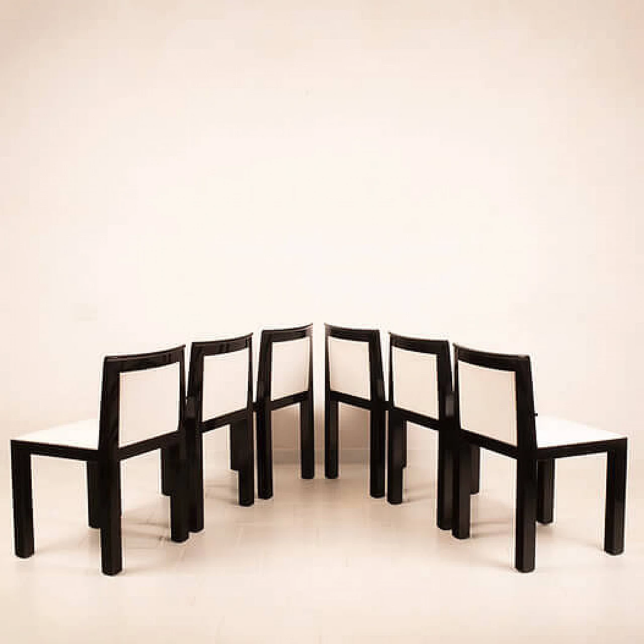 6 Theatre chairs by Aldo Rossi and Luca Meda for Molteni, 1980s 9