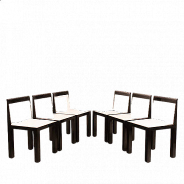 6 Theatre chairs by Aldo Rossi and Luca Meda for Molteni, 1980s