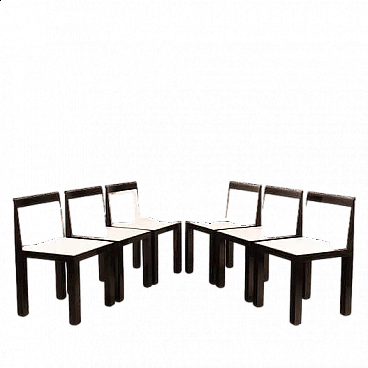 6 Theatre chairs by Aldo Rossi and Luca Meda for Molteni, 1980s