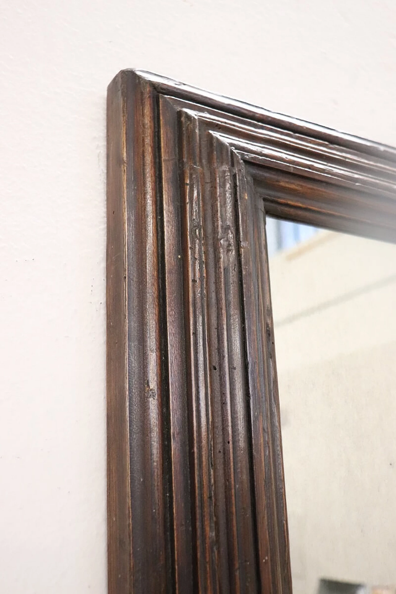 Specchio con cornice in pioppo, seconda metà dell'800 2
