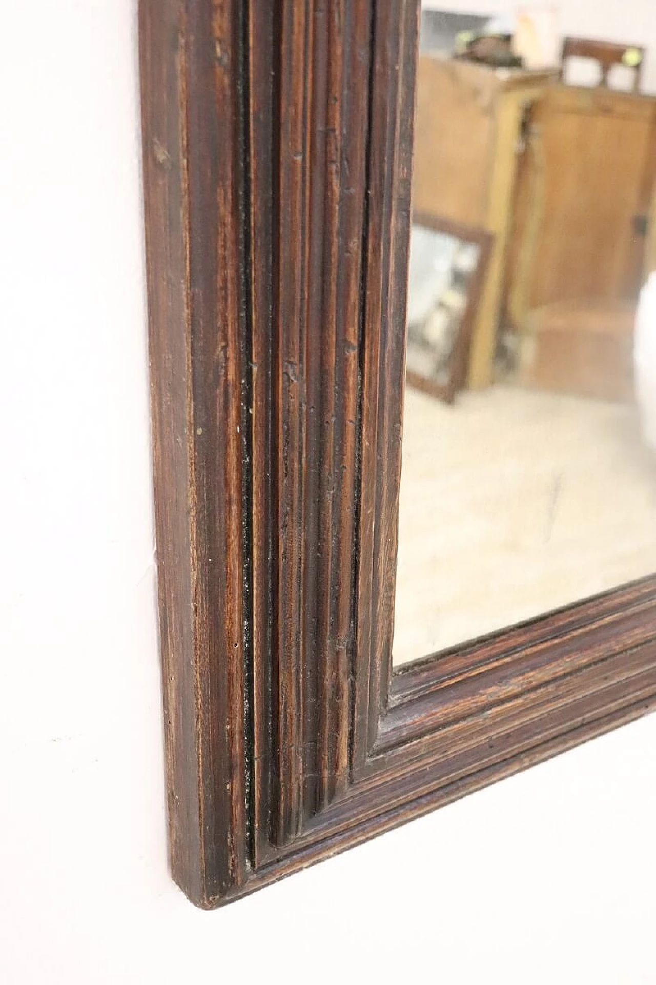 Mirror with poplar frame, second half of the 19th century 3