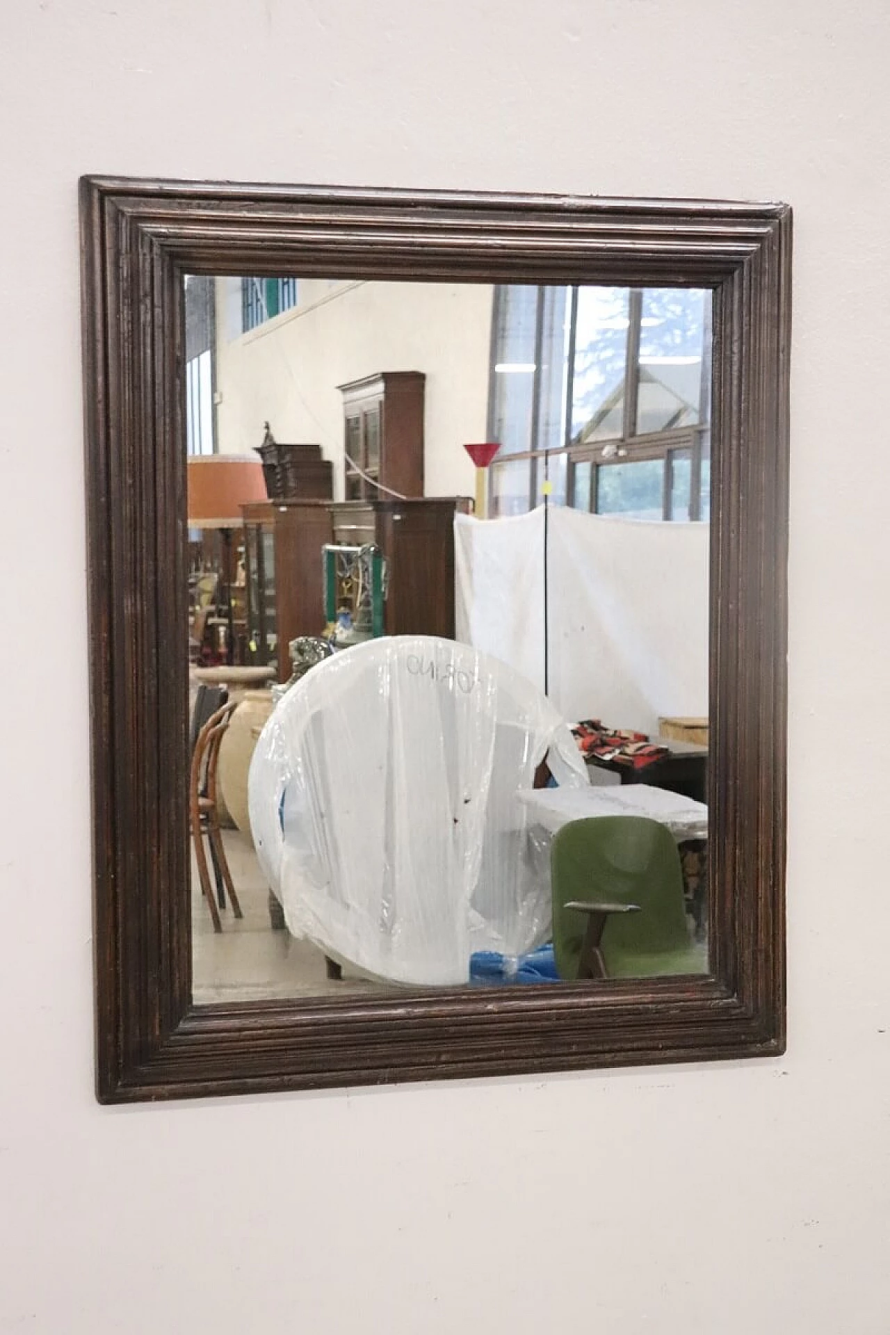 Specchio con cornice in pioppo, seconda metà dell'800 12