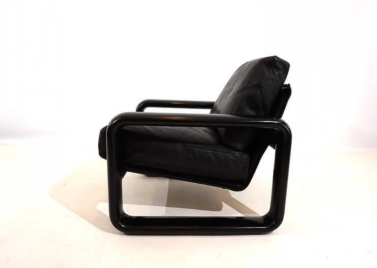 Hombre leather armchair by Burkhard Vogtherr for Rosenthal, 1970s 2