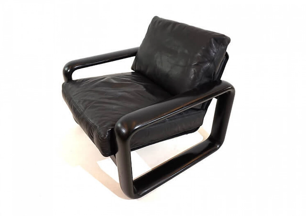 Hombre leather armchair by Burkhard Vogtherr for Rosenthal, 1970s 3