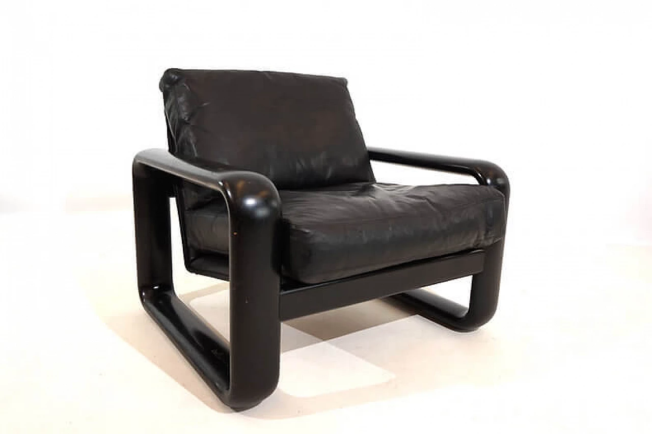 Hombre leather armchair by Burkhard Vogtherr for Rosenthal, 1970s 11
