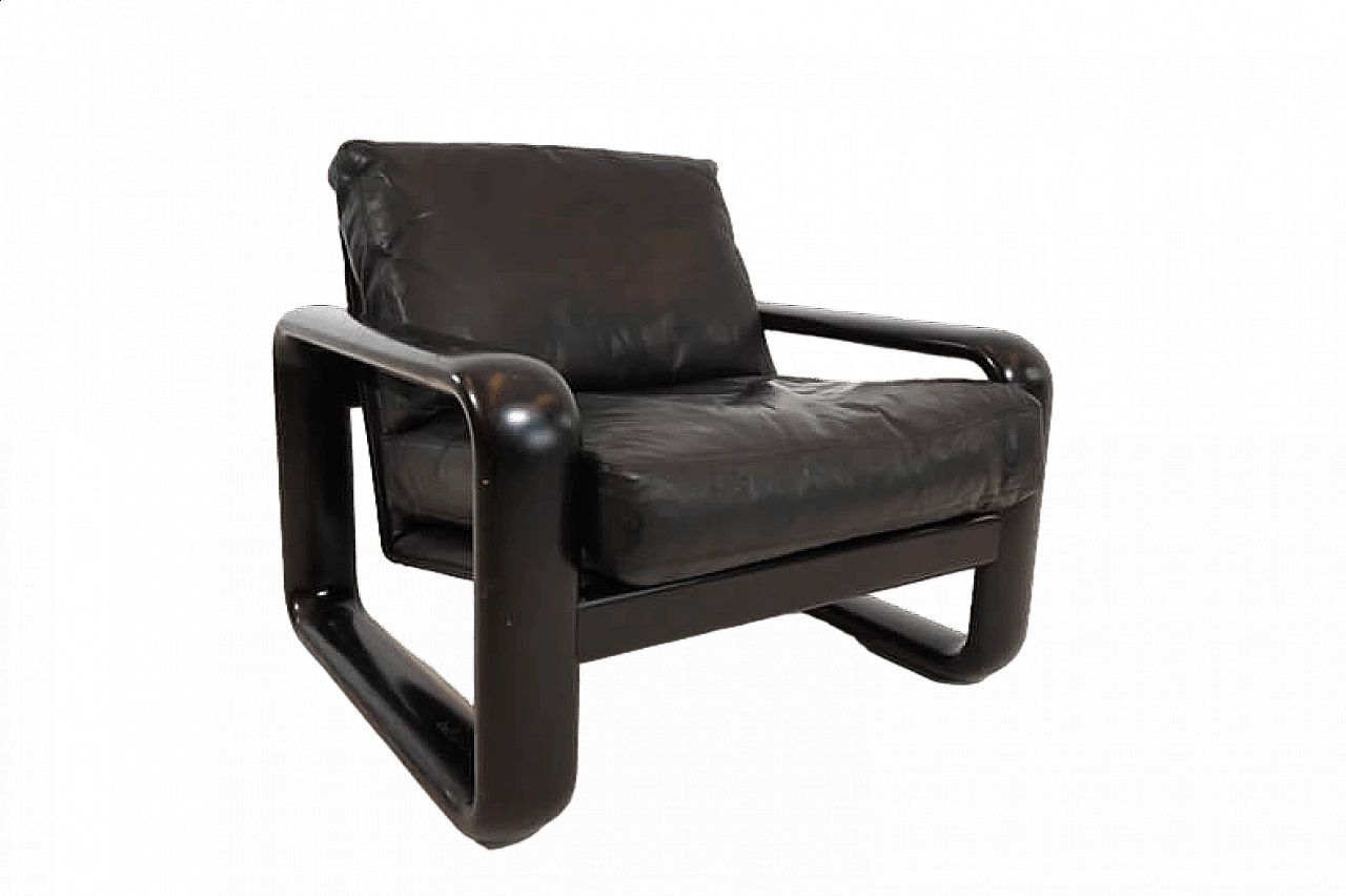 Hombre leather armchair by Burkhard Vogtherr for Rosenthal, 1970s 16