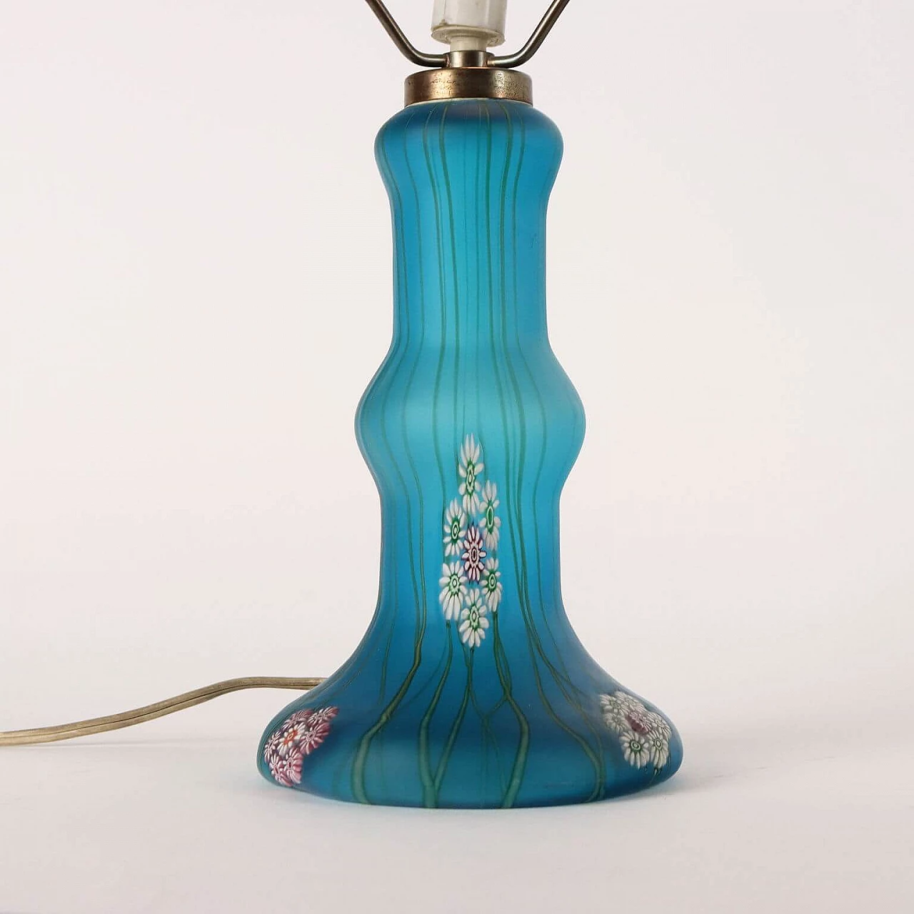 Glass table lamp with millefiori murrine by Fratelli Toso, 1950s 5