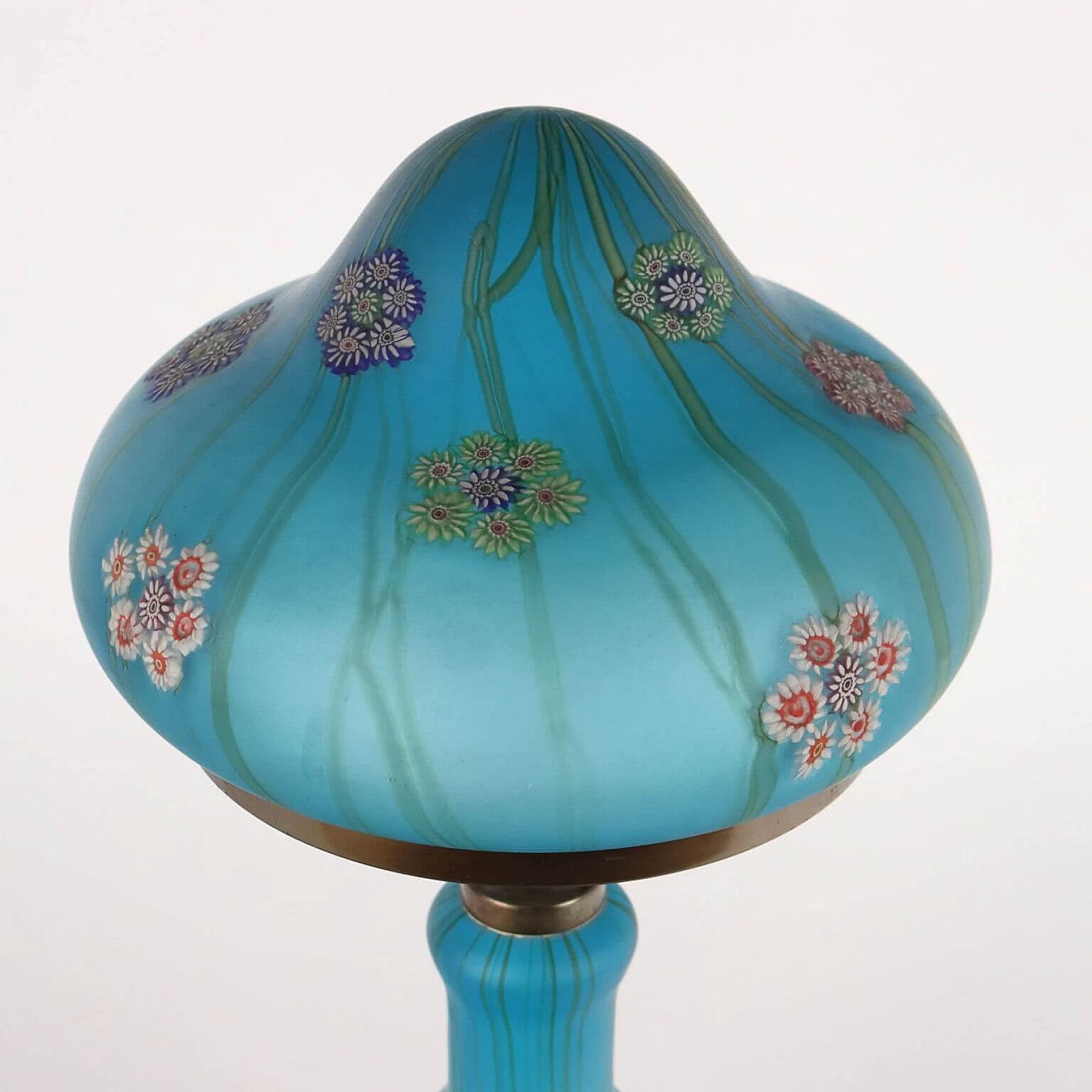 Glass table lamp with millefiori murrine by Fratelli Toso, 1950s 7