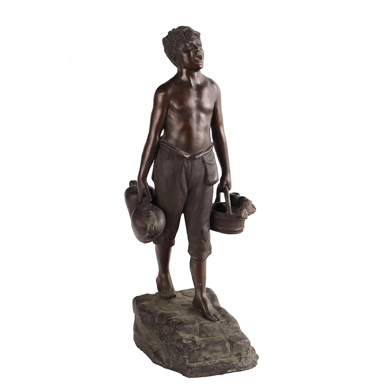 Giuseppe Franzese, acquaiolo, scultura in bronzo 1