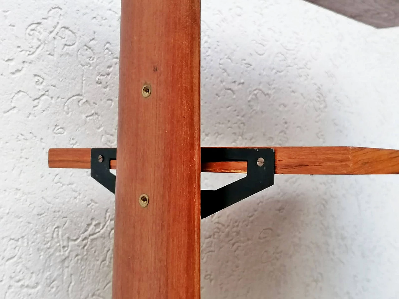 Teak, black varnished metal and brass bookcase, 1960s 22