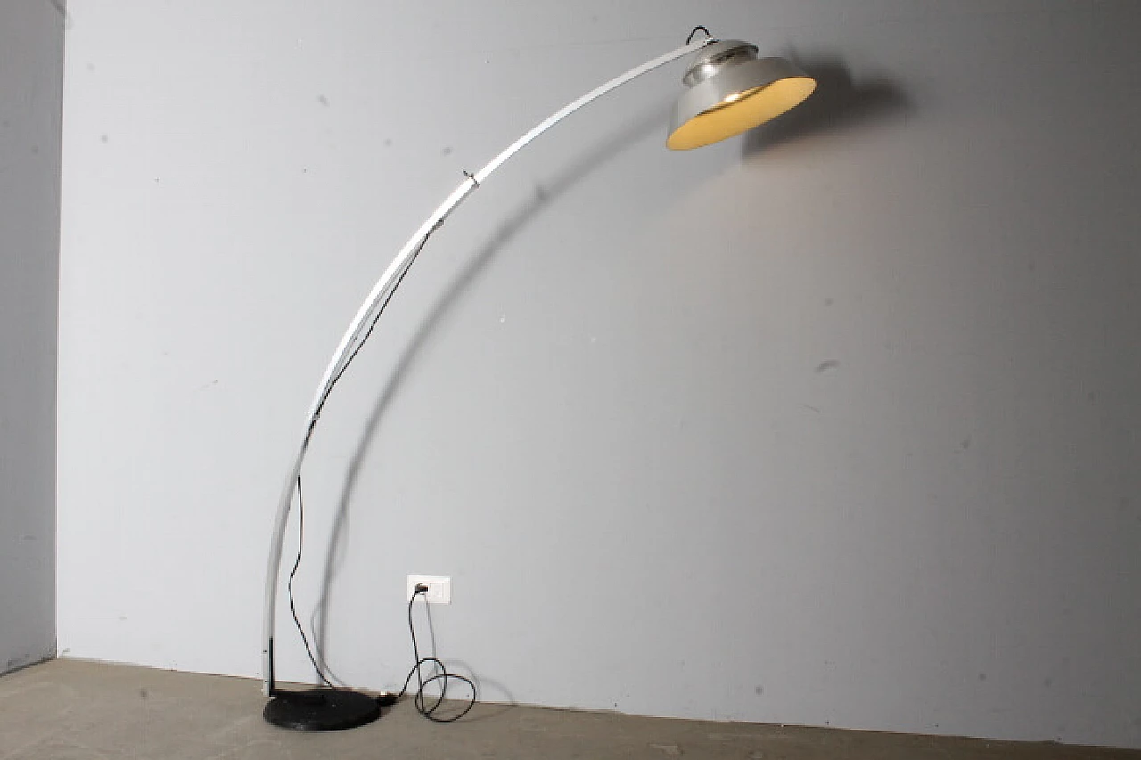 Space Age arched floor lamp in chrome-plated metal, 1960s 5