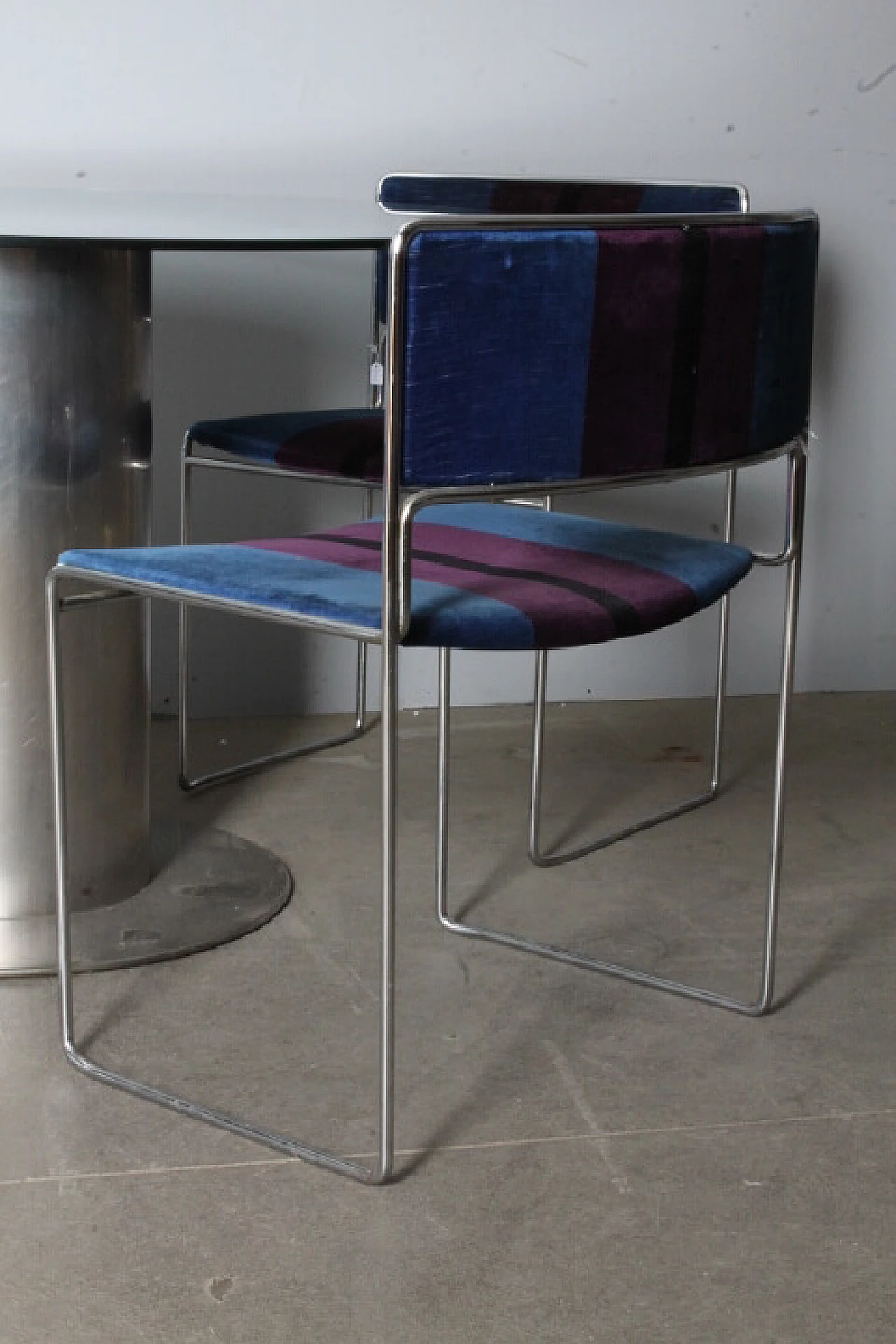 4 Chairs by Vittorio Introini and crystal Cidonio table by Antonia Astori De Ponti for Driade, 1970s 2