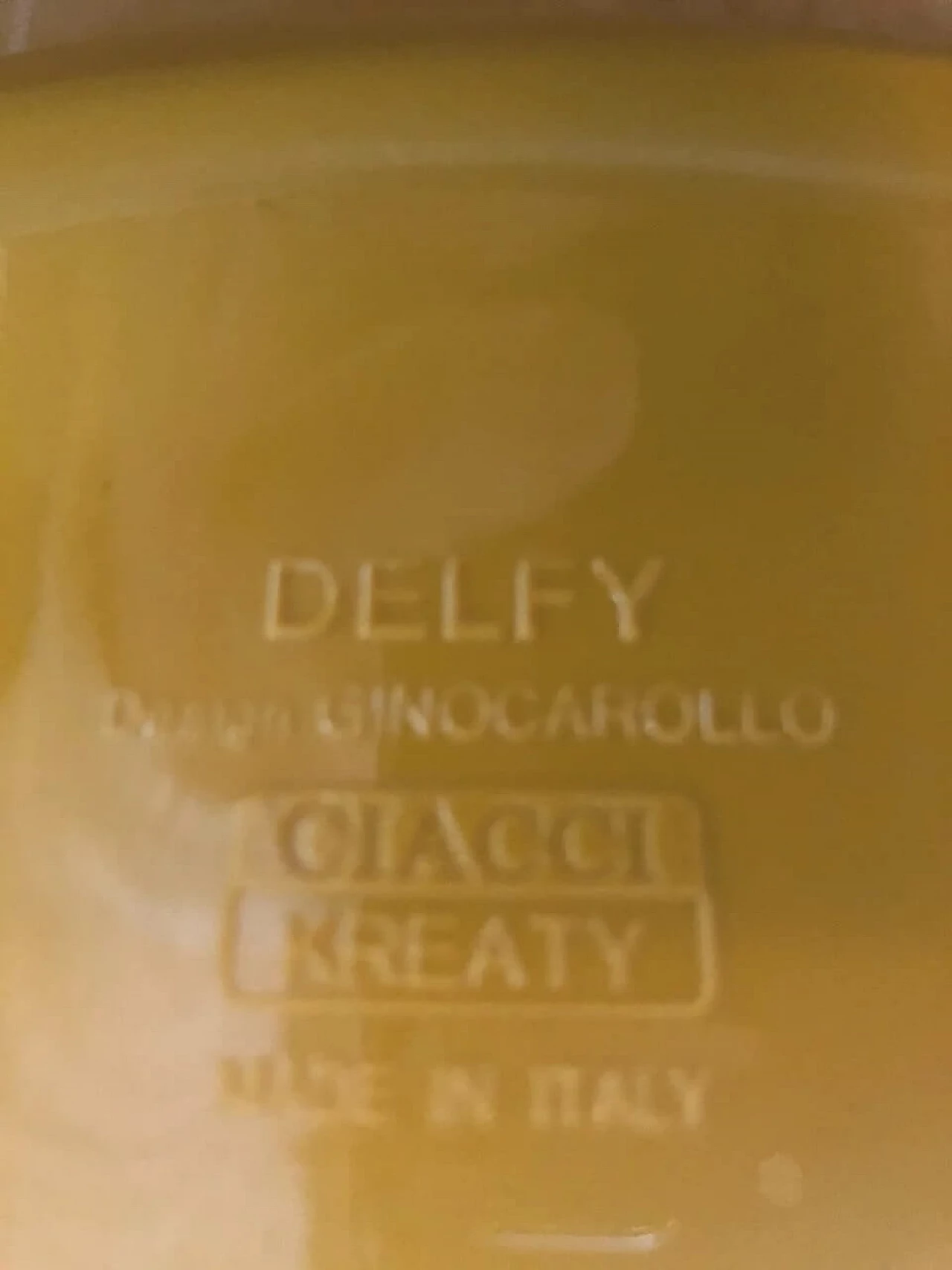 6 Sedie Delfy gialle di Gino Carollo per Ciacci Creaty 6