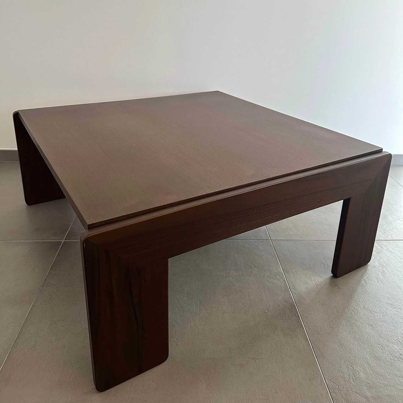 Tavolino Bastiano in legno di Tobia Scarpa per Gavina, anni '60 4