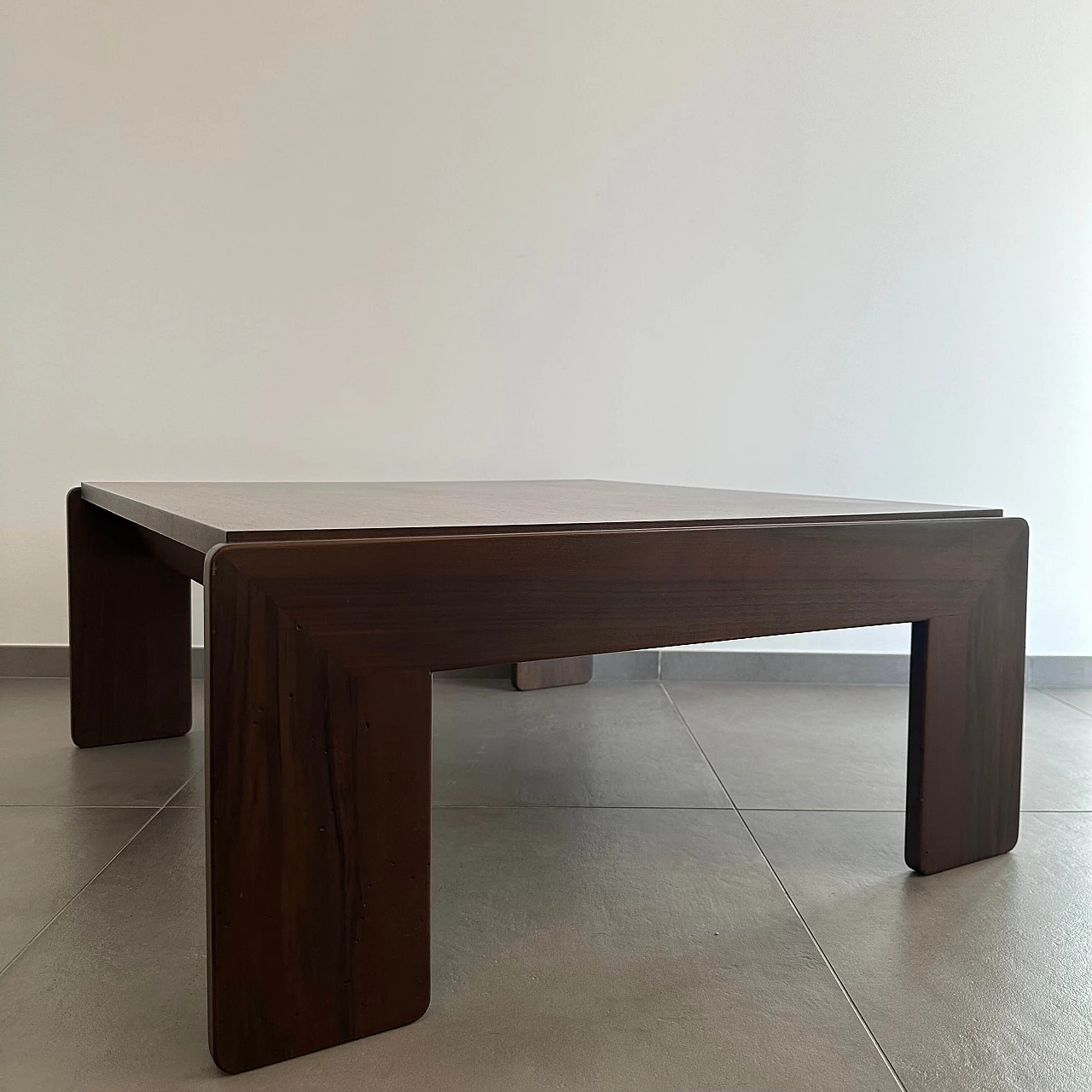 Tavolino Bastiano in legno di Tobia Scarpa per Gavina, anni '60 8