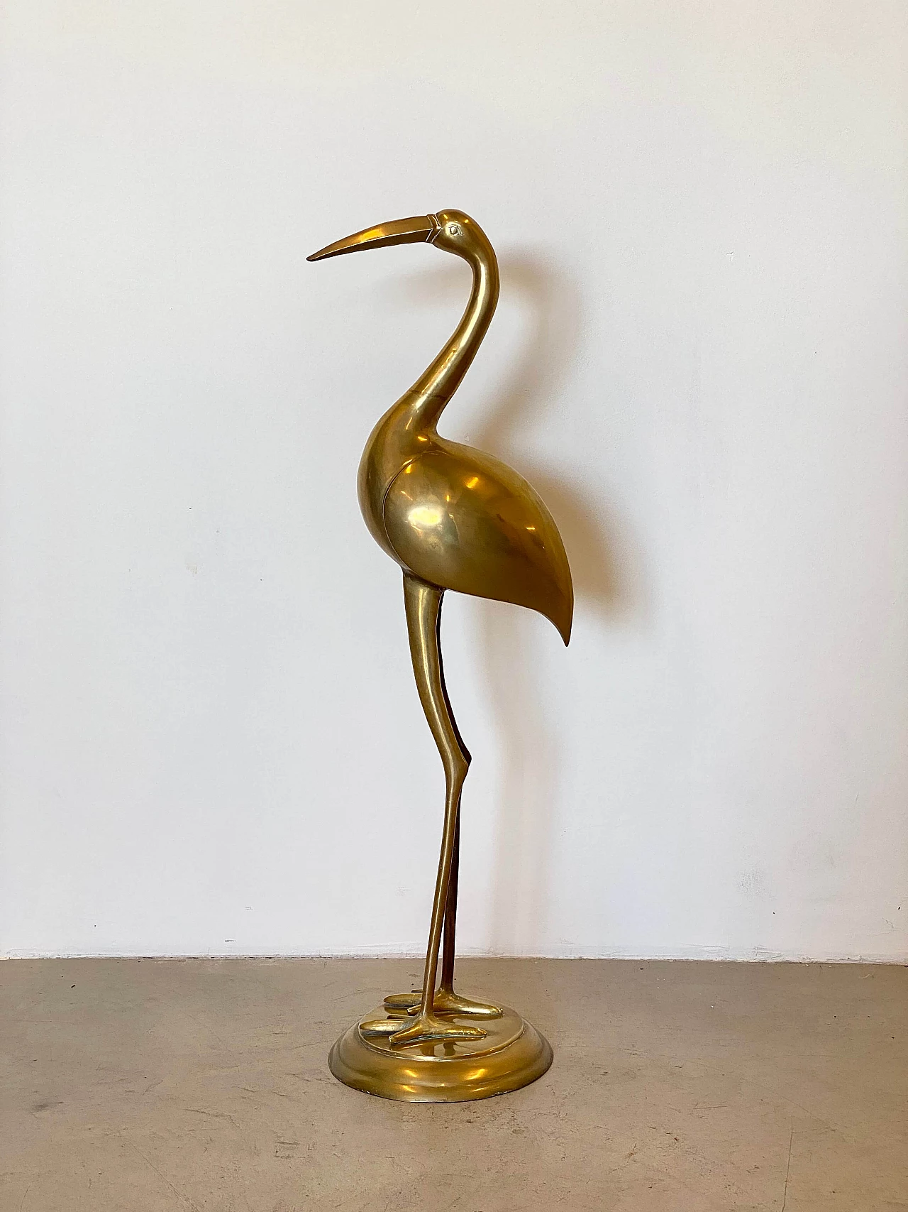 Brass sculpture depicting ibis, 1970s 1
