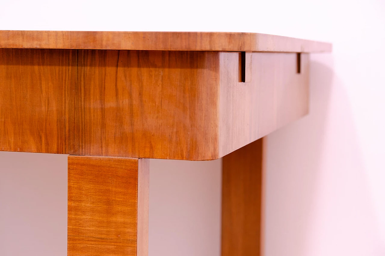 Tavolo Art Déco cecoslovacco allungabile in noce, anni '30 10