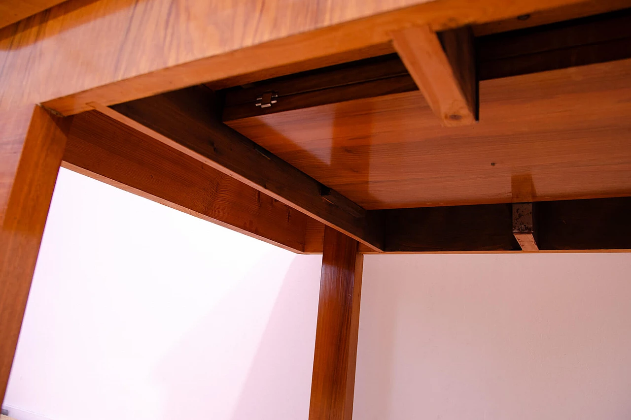 Tavolo Art Déco cecoslovacco allungabile in noce, anni '30 18