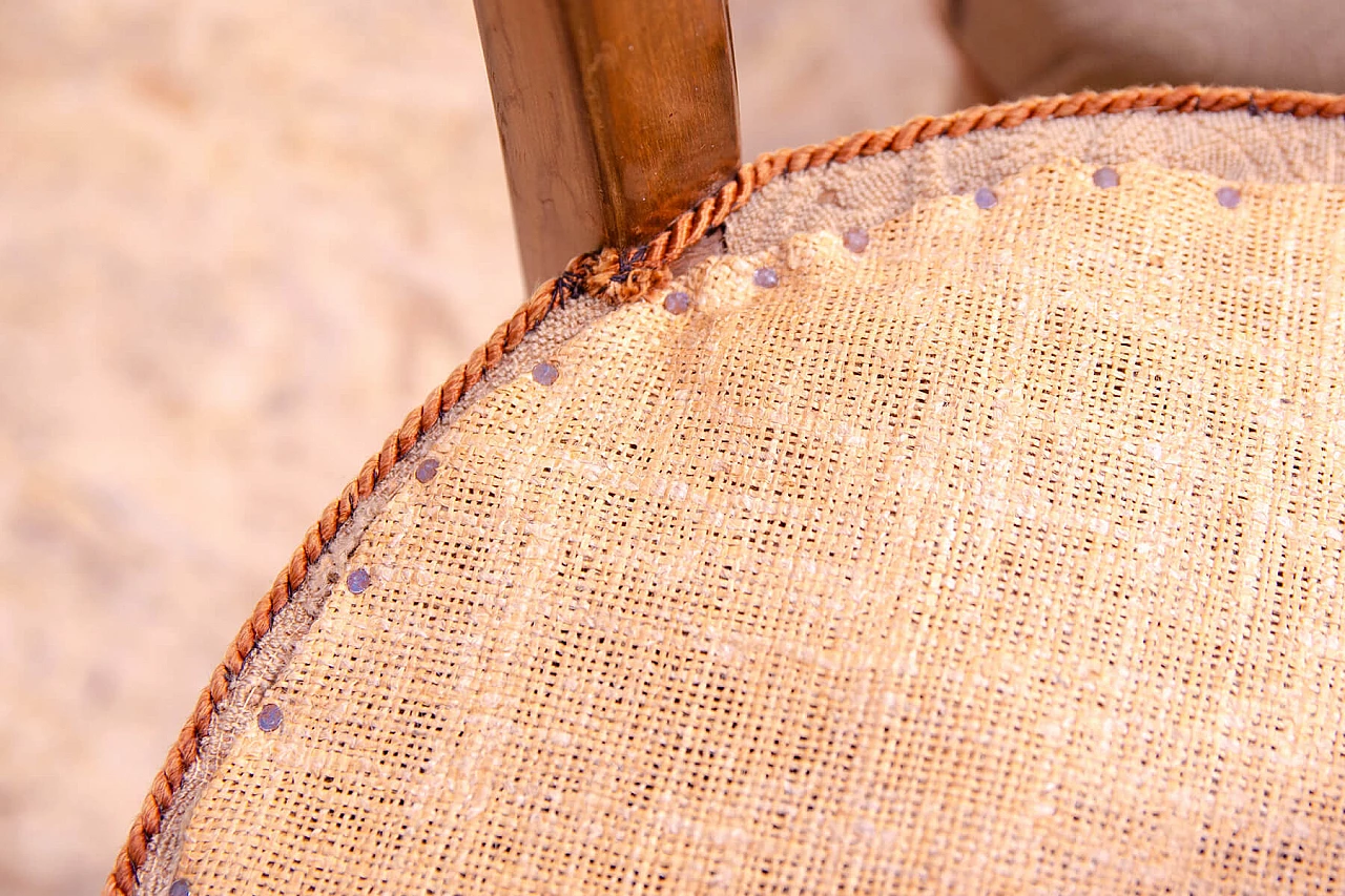 6 Czechoslovakian Art Deco walnut and fabric chairs, 1930s 19