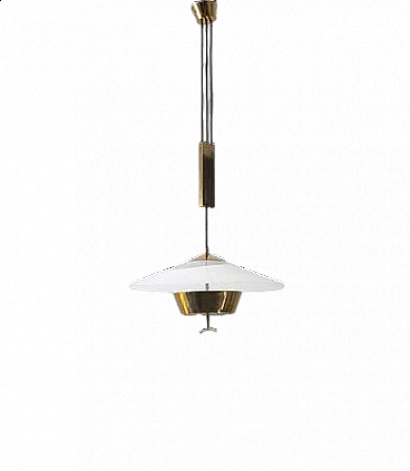 Lampada da soffitto con meccanismo saliscendi di Stilnovo, anni '50