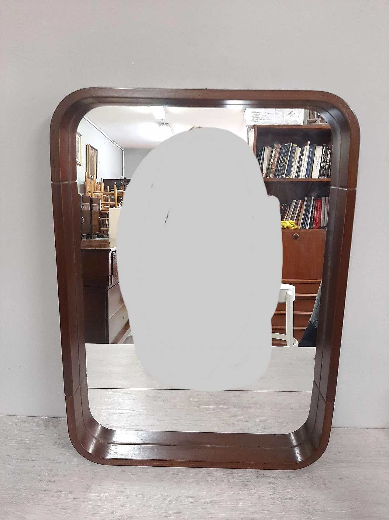 Mirror with wood frame, 1970s 1