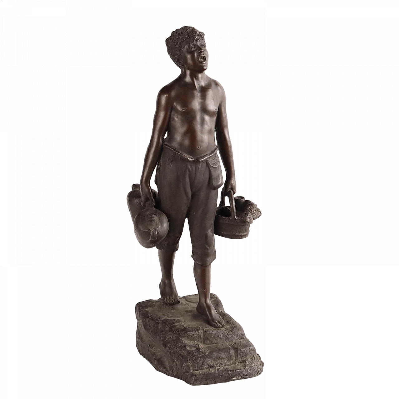 Giuseppe Franzese, acquaiolo, scultura in bronzo 11