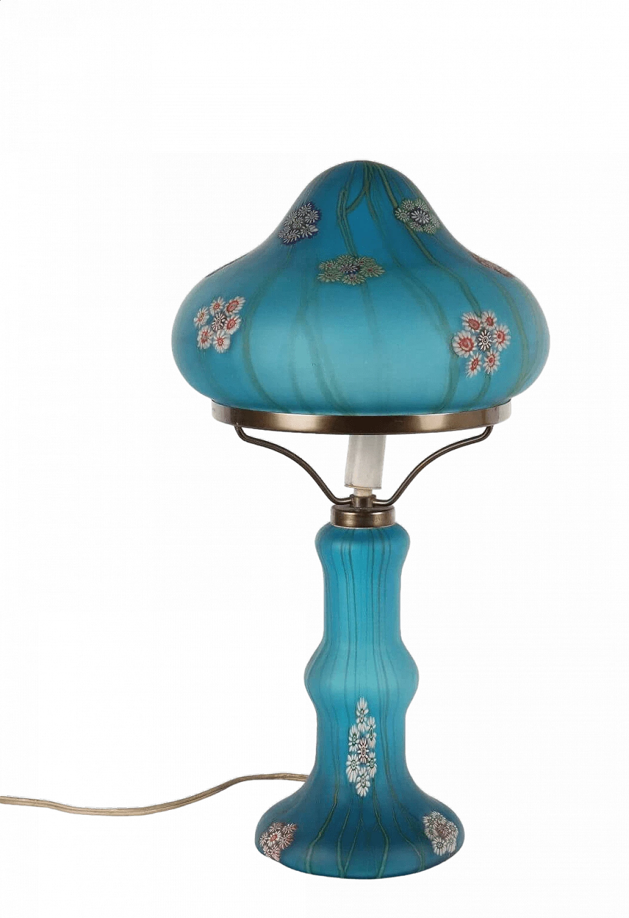 Glass table lamp with millefiori murrine by Fratelli Toso, 1950s 11