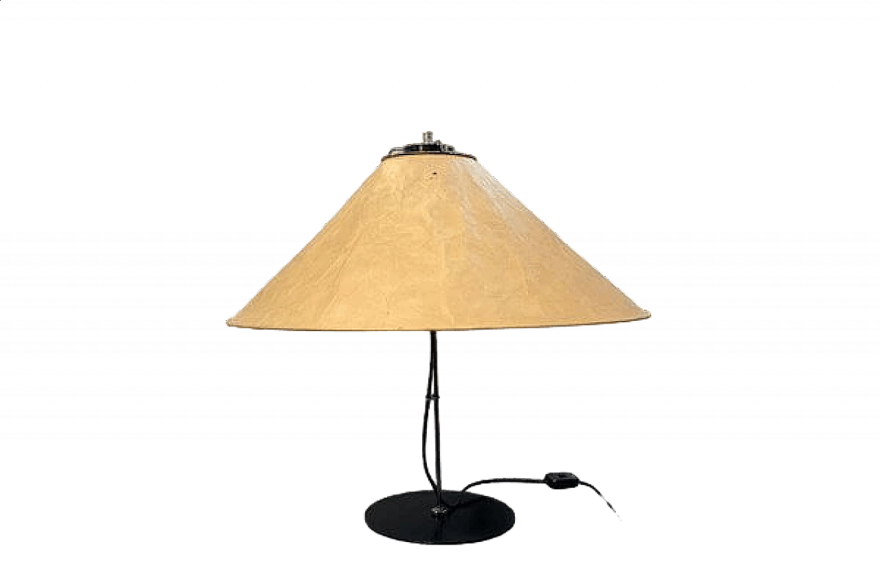 Table lamp with laquered metal base by Ingo Maurer, 1970s 9