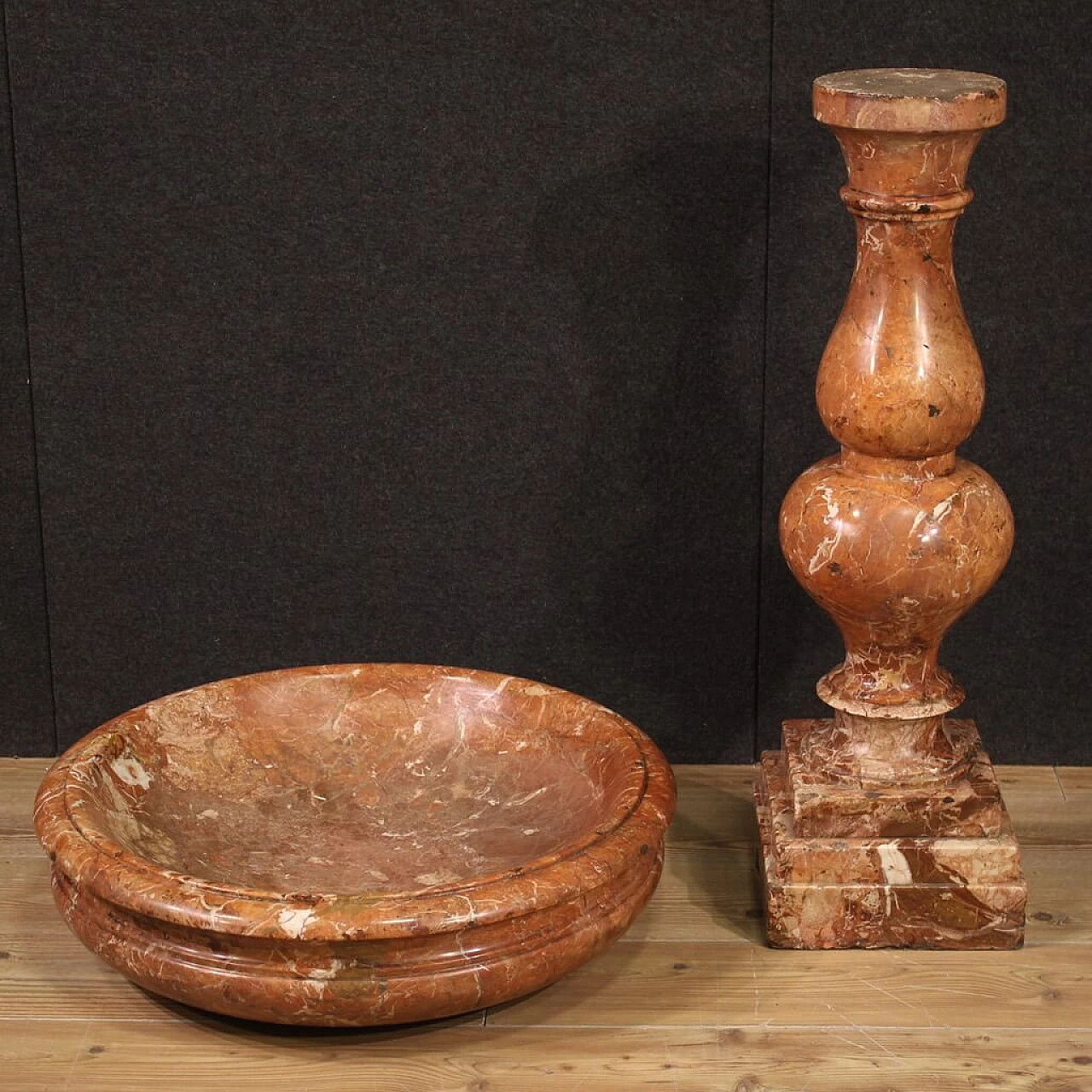 Red marble stoup, second half of the 19th century 5