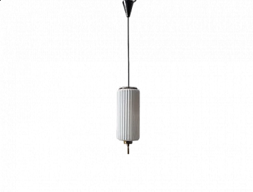 Glass and brass pendant lamp by Angelo Lelli, 1950s