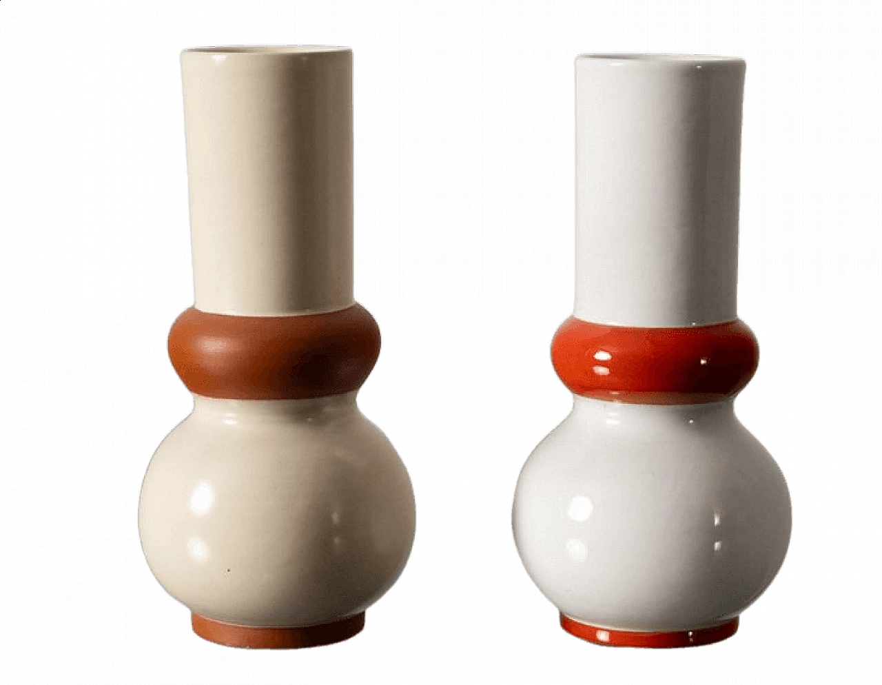 Pair of ceramic vases by Rometti, 1960s 9